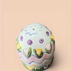 Fitz & Floyd Omnibus Eggspress Pepper Shaker Hand Painted Easter Egg Pastel 1994